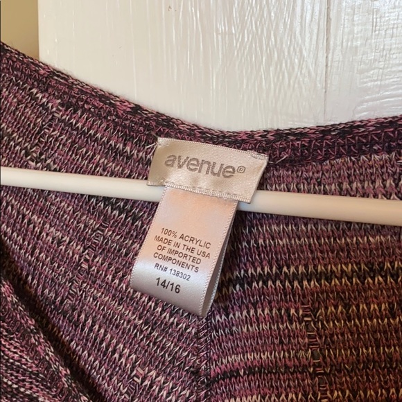 Avenue Long Lightweight Purple Sweater - Picture 3 of 3